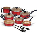 Jogo de Panelas Antiaderente 10 Peças - Teflon