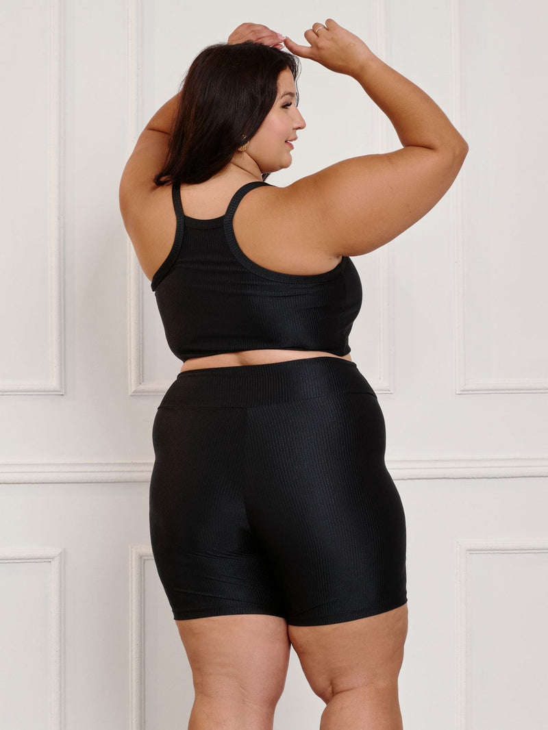 Conjunto Fitness Canelado Plus Size