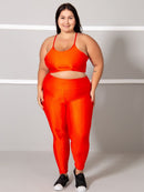 Conjunto Fitness Brilhoso Legging + Top S/bojo Plus Size