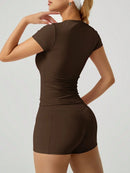 Conjunto Fitness com short Duplo com Bolso