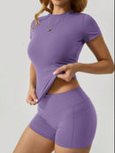 Conjunto Fitness com short Duplo com Bolso