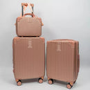 Kit com 2 Malas de Bordo + Frasqueira – Padrão ANAC | Cadeado Numérico | Rodinhas 360°