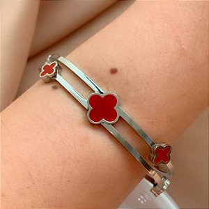 BRACELETE DOIS FIOS LISOS DOURADO AÇO 316L⭐️