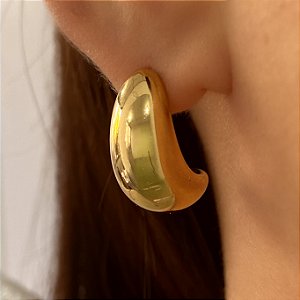 ANEL ALIANÇA GROSSA BOLEADA DOURADO AÇO 316L⭐️