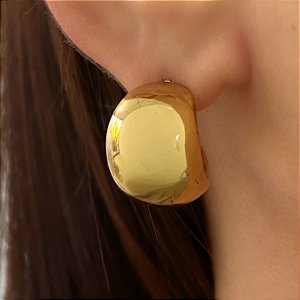 ANEL ALIANÇA GROSSA BOLEADA DOURADO AÇO 316L⭐️