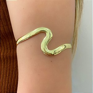 PULSEIRA / BRACELETE BOHO CHIC DOURADO BIJU