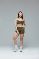 Conjunto Mia short poliamida zero transparência