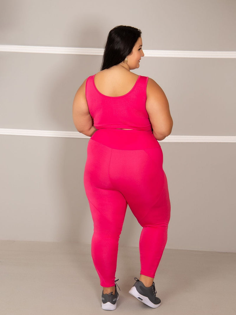 Conjunto Fitness Legging + Top S/bojo Plus Size