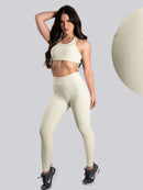 Conjunto Canelado  (Calça +Top S/Bojo)