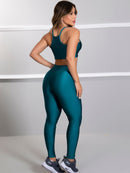 Conjunto Brilhoso (Calça + Top C/Bojo)