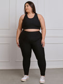 Conjunto Canelado Fitness Plus Size calça + top