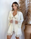 Conjunto Venus Camisola, Robe e Calcinha