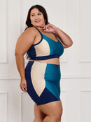 Conjunto Fitness Brilhoso Bermuda + Top S/bojo Plus Size