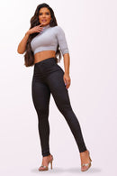 Calça Jeans Modeladora Preta Que Não Desbota