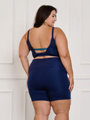 Conjunto Fitness Brilhoso Bermuda + Top S/bojo Plus Size