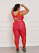 Conjunto Fitness Brilhoso Legging + Top S/bojo Plus Size