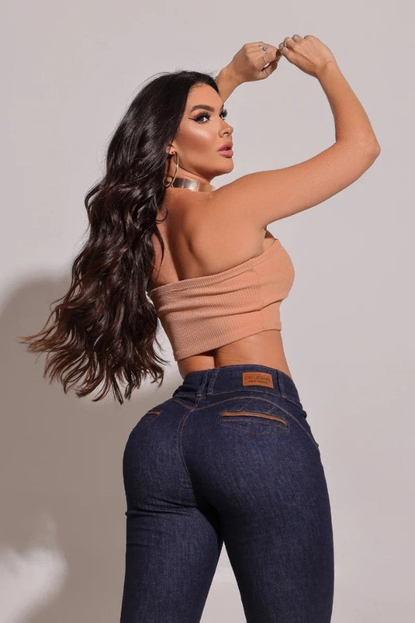 Calça Jeans Modeladora Lipo Mega Bumbum Maravilhosa
