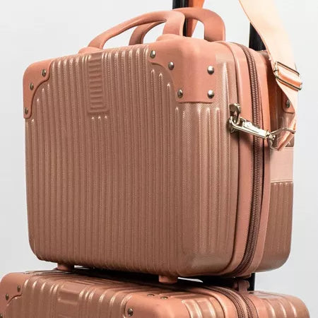 Kit com 2 Malas de Bordo + Frasqueira – Padrão ANAC | Cadeado Numérico | Rodinhas 360°