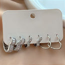 BRINCO KIT ARGOLINHAS CORAÇÕES ZIRCÔNIAS LUÍSA BIJU