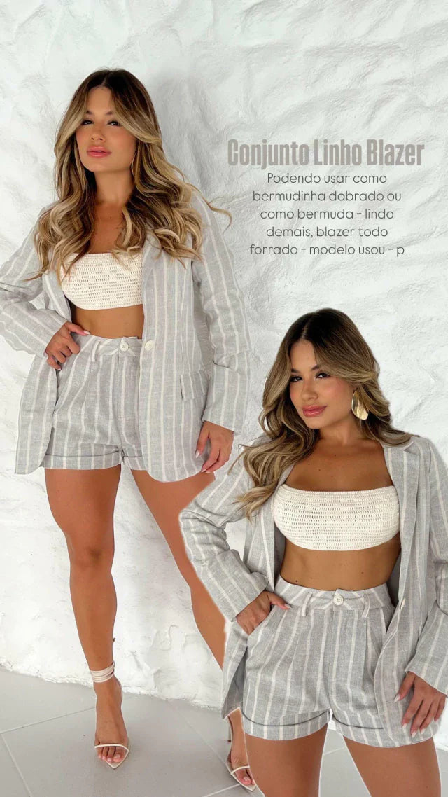 Conjunto Blazer Linho