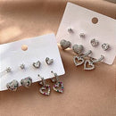 BRINCO KIT ARGOLINHAS CORAÇÕES ZIRCÔNIAS LUÍSA BIJU