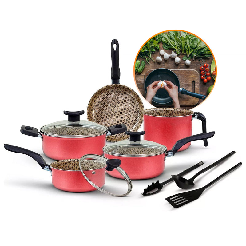 Jogo de Panelas Antiaderente 8 Peças Disegno - Teflon