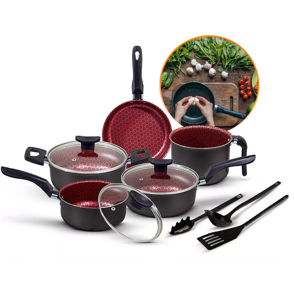 Jogo de Panelas Antiaderente 8 Peças Disegno - Teflon