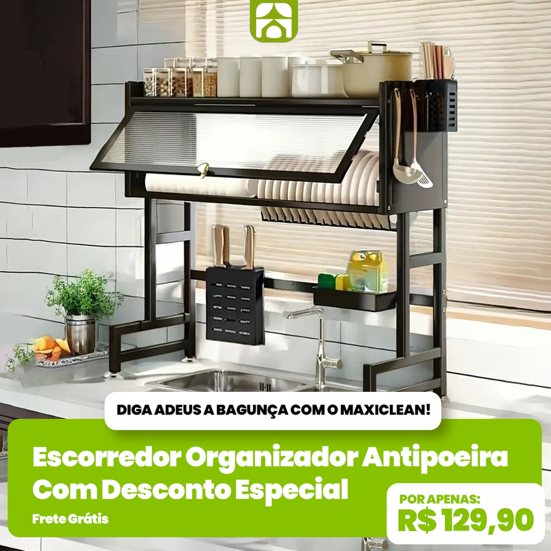 MaxiClean 2025 – Escorredor Organizador Antibagunça com Desconto Especial