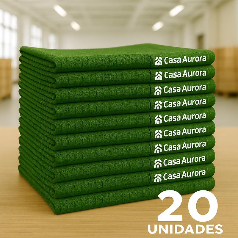 Kit com 20 Panos de Pratos 100% Algodão + Triturador De Alho Elétrico de BRINDE