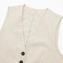 Conjunto Feminino em Alfaiataria - Colete e Shorts no Linho (Compre 1 Leve 2)