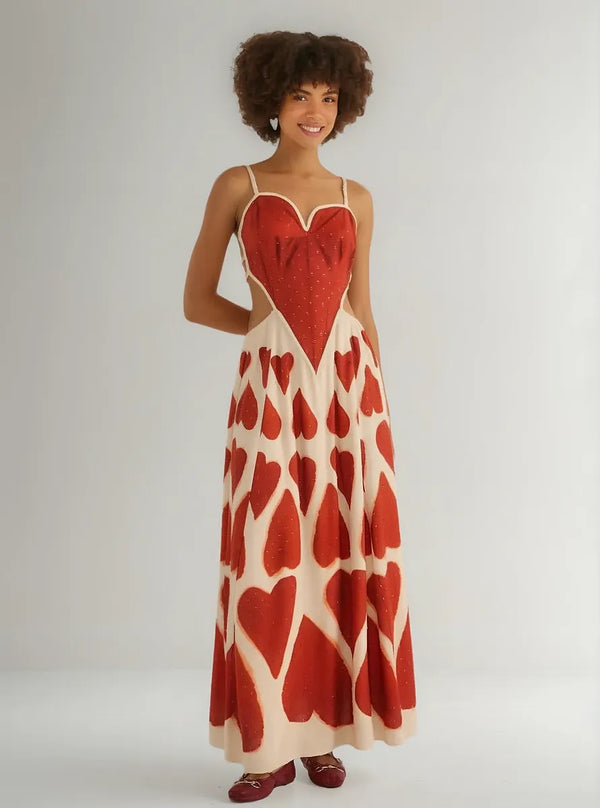 Vestido Maxi Coração FARM