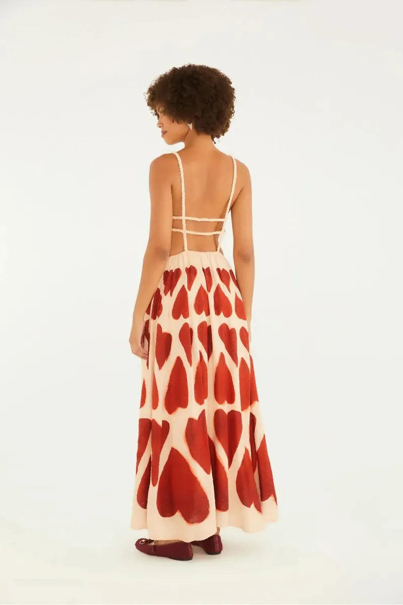 Vestido Maxi Coração FARM