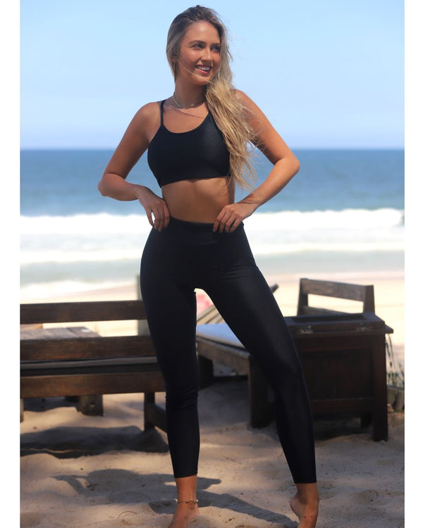 Conjunto Brilhoso (Calça + Top C/Bojo)