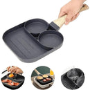 Frigideira 3 em 1 Antiaderente — Alta Resistência, Não Risca, Cozinha Sem Óleo e Fácil de Limpar Zeliv