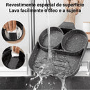 Frigideira 3 em 1 Antiaderente — Alta Resistência, Não Risca, Cozinha Sem Óleo e Fácil de Limpar Zeliv