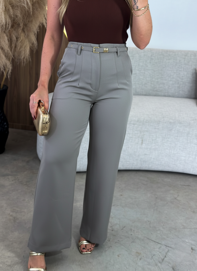 Calça Pantalona Premium + cinto