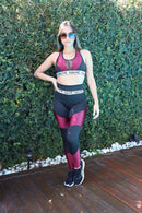 Kit 2 Conjuntos Calça Legging Detalhe + Top Elástico
