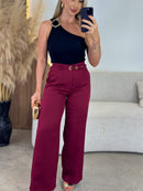 Calça Pantalona Premium + cinto