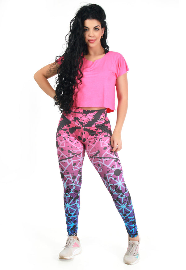 Conjunto Calça Legging Sublimada + Cropped