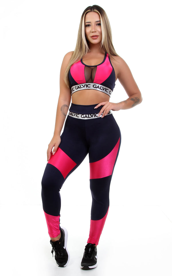Conjunto Calça Legging Detalhe + Top Elástico