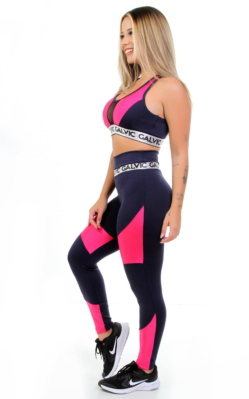 Conjunto Calça Legging Detalhe + Top Elástico