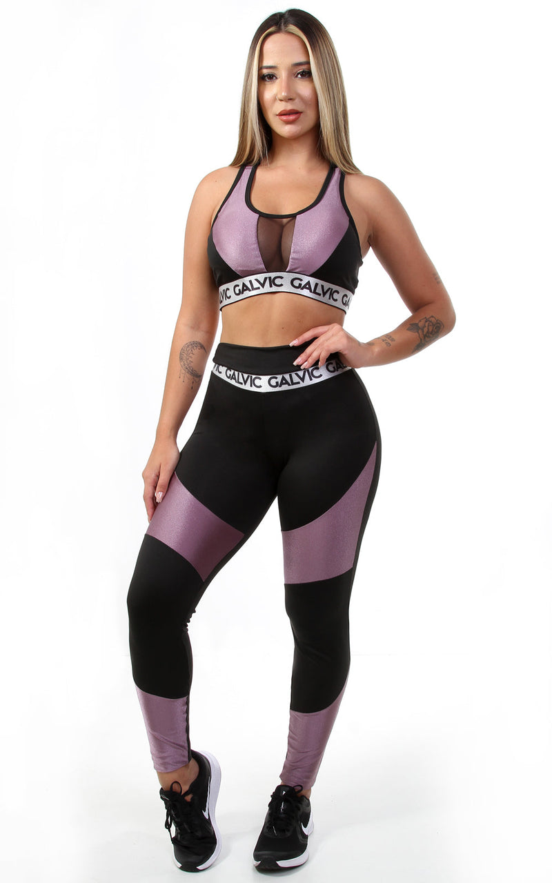 Conjunto Calça Legging Detalhe + Top Elástico