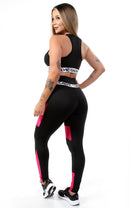 Kit 2 Conjuntos Calça Legging Detalhe + Top Elástico
