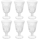 Conjunto Jogo 6 Taças de Vidro para Água Suco 240ml Desenhad