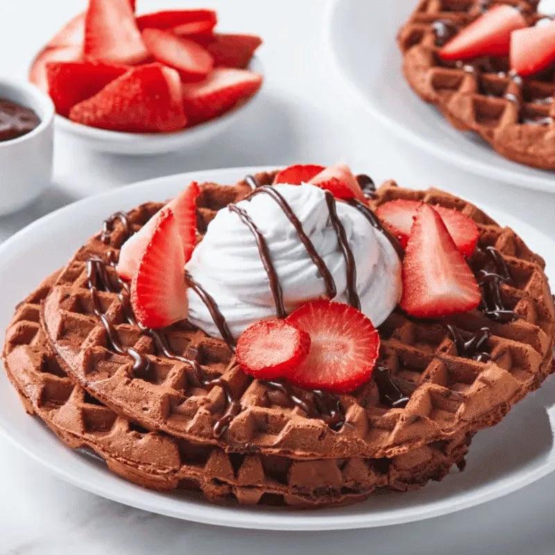 Máquina de Waffle Elétrica Antiaderente — Prática, Rápida e Waffles Perfeitos em Minutos