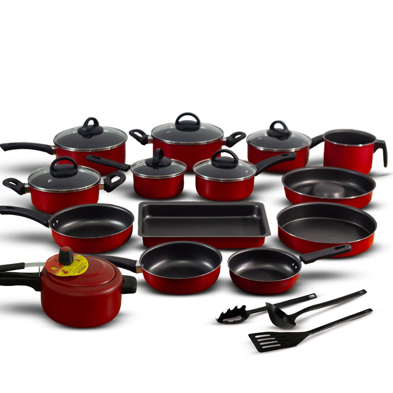 Jogo de Panelas 17 Peças Antiaderente - Brinde Panela Pressão