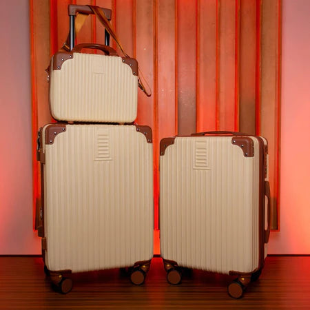 Kit com 2 Malas de Bordo + Frasqueira – Padrão ANAC | Cadeado Numérico | Rodinhas 360°