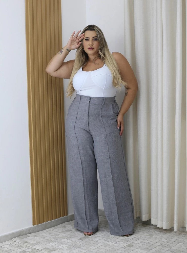 Calça Pantalona Linho