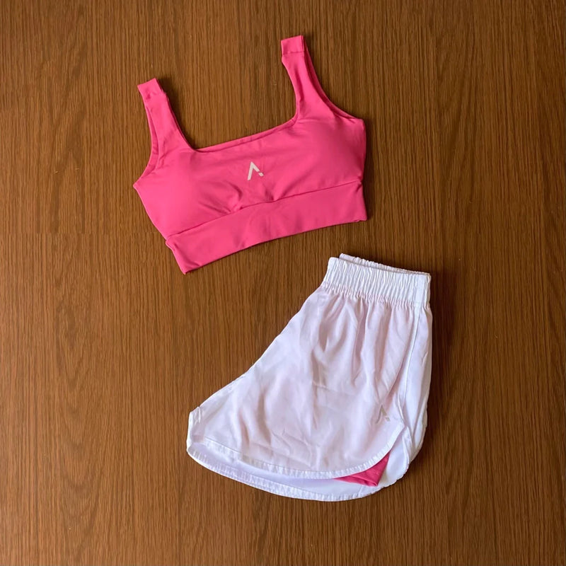Conjunto Advance 2 peças   [Top com bojo + Short Duplo]