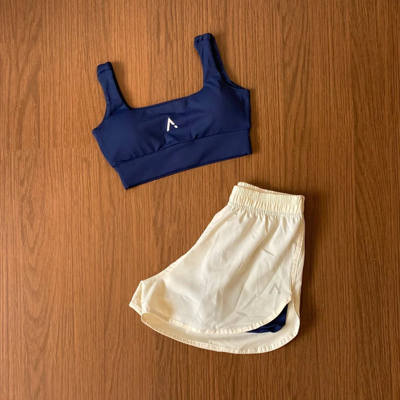 Conjunto Advance 2 peças   [Top com bojo + Short Duplo]